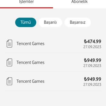 Vodafone Pay Üzerinden Gelen Tencent Mesajı Ve Mağduriyet