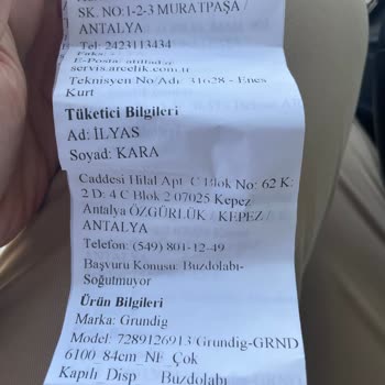 Grundig Buzdolabı (Arçelik) Arıza