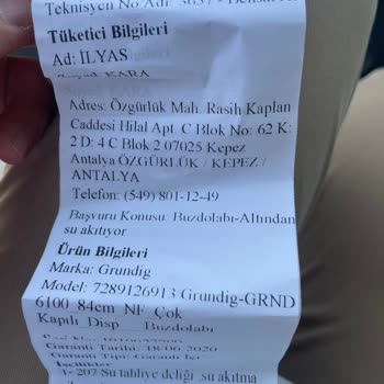 Grundig Buzdolabı (Arçelik) Arıza