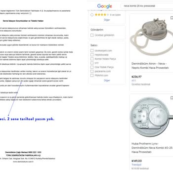 DemirDöküm Yedek Parça Pahalılığı Ve Servis Hizmeti Hk