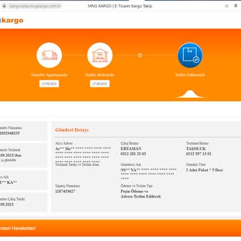 MNG Kargo Arnavutköy Şubesi Adresime Teslim Etmiyor