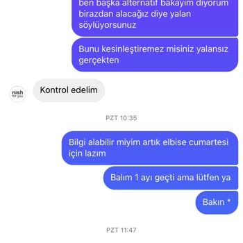 Nish For You 38. Günde Bile Ürün Teslim Edemeyen Firma