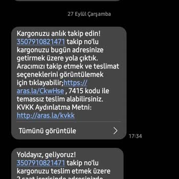 Aras Kargo'dan Beklemezdim Gereğinin Yapılmasını Talep Ediyorum