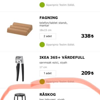 IKEA Online Alıveriş Ürünün Teslim Edildiği Söylenip, Edilmemesi