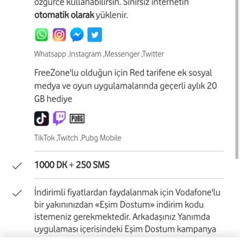 Vodafone Yanlış Tarife Tanımlandı