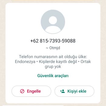 WhatsApp İstenmeyen WhatsApp Mesajı