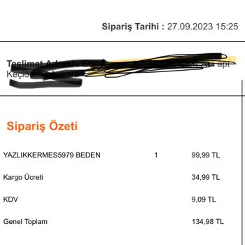 Deniz Butik Aldığım Ürünü Yollamıyor