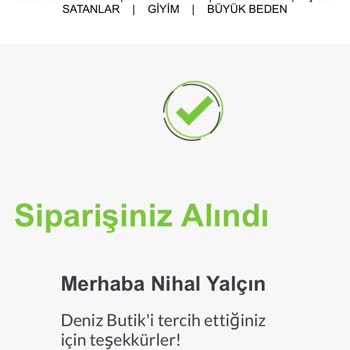 Deniz Butik Aldığım Ürünü Yollamıyor