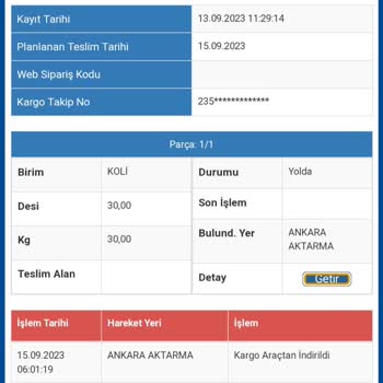 A101 1 Aydır Kargom Yok