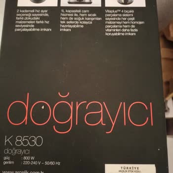 Arçelik K 8530 Doğrayıcı Yedek Parça Temini