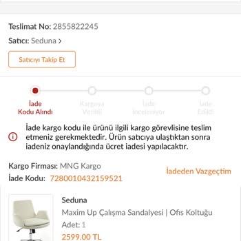 MNG Kargo Trendyol İademi Kaybetti Ve Para İadem Yapılmıyor