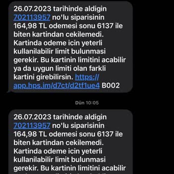 Hepsiburada İstemenyen Ve Sürekli Gelen SMS'ler