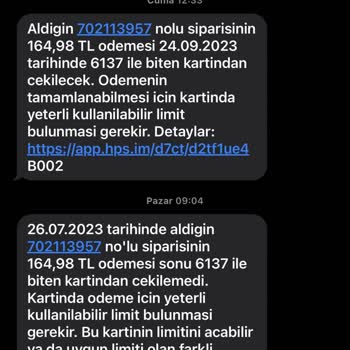 Hepsiburada İstemenyen Ve Sürekli Gelen SMS'ler