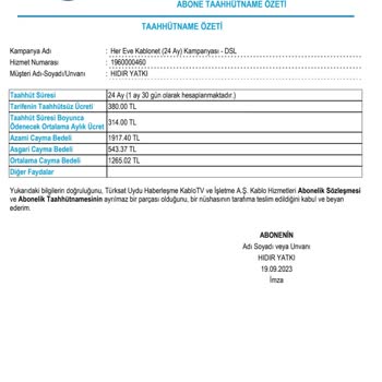 İnternet Başvuru Merkezi (02169080165) Mağduriyet İmin Giderilmesi