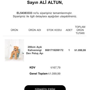 Kuki Oyuncak Ürünüm Teslim Edilmedi