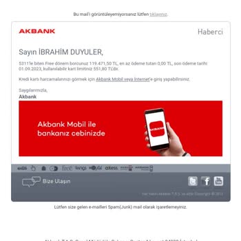 Akbank Beni Mağdur Etti