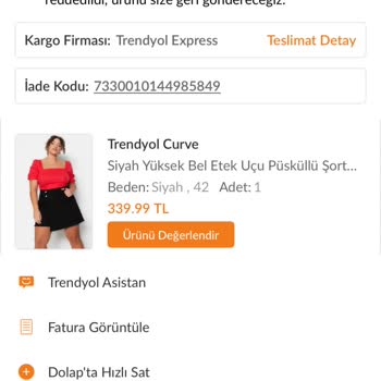 Trendyol İade Talebi Reddi