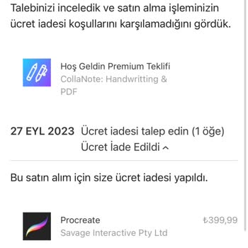 Apple Ücret İadesi Yapmıyor