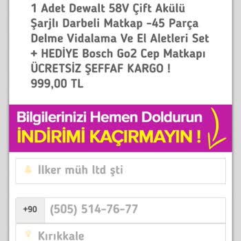 Dewalt Eksik Malzeme Var