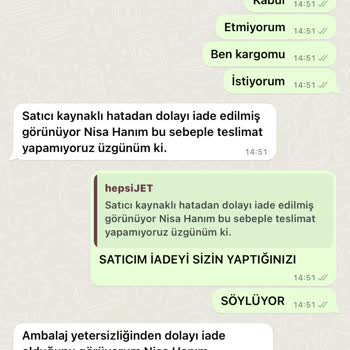Hepsijet Kargomu Getirmeyip İadeye Gönderdi