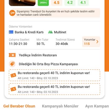 Trendyol Yemek Siparişimde Kupon Aldatmacası.