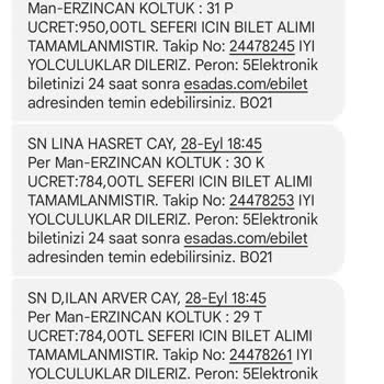 Esadaş Firmasının Kestiği Yanlış Bilet