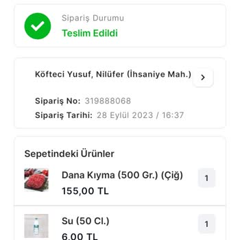 Migros Yemek Teslim Edildi Gösterilip Edilmeyen Sipariş