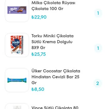 Torku Miniki Çikolata Yarısı Boş