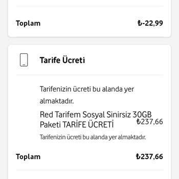 Vodafone 30 GB Sınırsız Sosyal Taahhütlü Fiyatı Sürekli Değişiyor