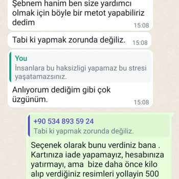 Diyetasistan Hiçbir Hizmet Almadığım Halde Para İademi Yapmadılar...