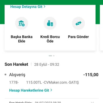 Cvmaker.com Bilgim Dışında Hesabımdan Para Aldı