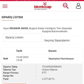 Bkmkitap Gönderilmeyen Kitaplar. Çok Gecikti.