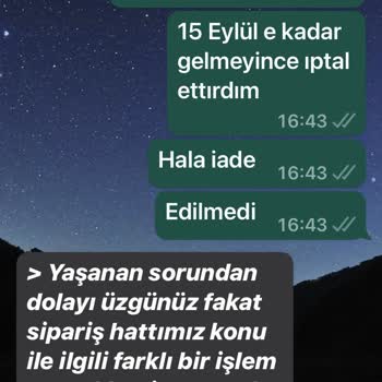 Patırtı Siparişin Ulaşmaması Parasının İade Edilmemesi