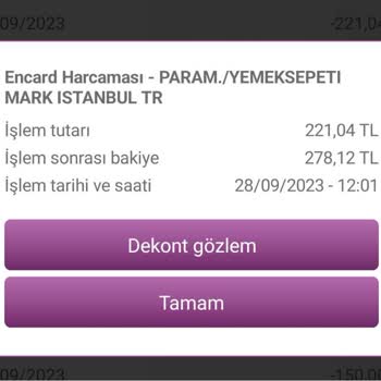 Yemeksepeti Market Sipariş Arızası Paramın Yatmaması