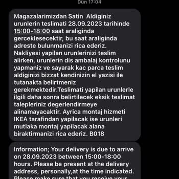 IKEA Nakliye Ve Personel Saygısızlığı