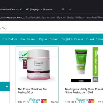 Watsons Online Alışveriş Sorunu