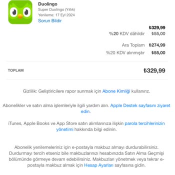 Dualingo Üyelik İptali