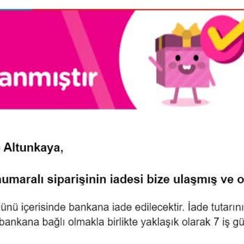 Watsons Siparişimi Sebepsiz Yere İptal Etti