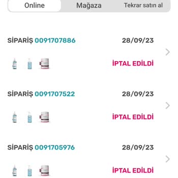 Watsons 28 Eylül Sipariş İptali