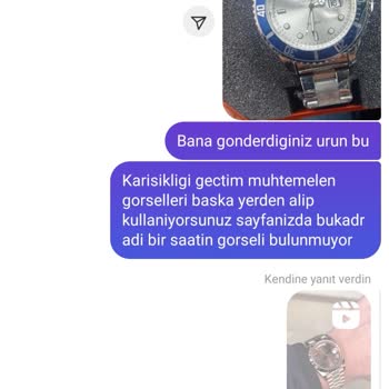 Vip.saatt34 (Instagram) Kasten Yanlış Ürün Gönderimi