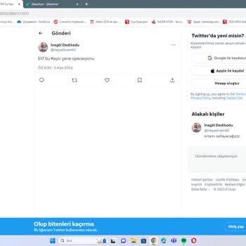 Twitter'da Hakkımda Yazılmış Dedikodu Sayfasına Ait Yazı Kalksın.