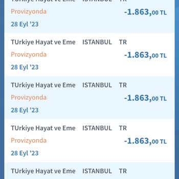 Türkiye Hayat Ve Emeklilik BES Kredi Kartımdan İzinsiz Para Çekmiş