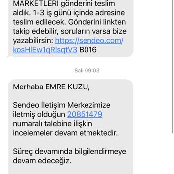 Sendeo Kargo Teslimi Yapılmadı
