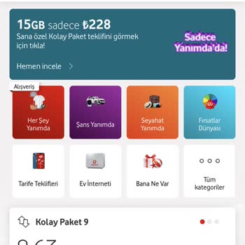 Vodafone Kolay Paket Yüklü Ve Çarkı Çeviremiyorum