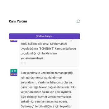 GetirAraç Kampanya Hatası Ve Müşteri Temsilcisinin Davranışı