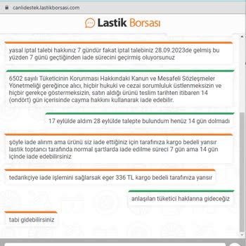 Lastik Borsası 2020 Üretimi Sipariş Ettim 2017 Üretim Gönderdiler
