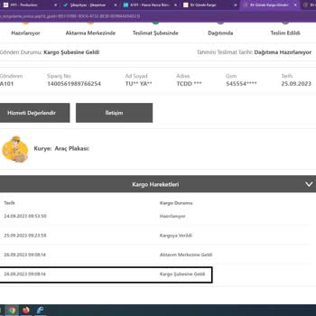 Bir Günde Kargo A101 İnternet Sitesi Sipariş Problemi