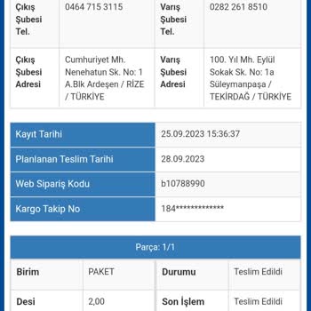 Gardrops Kargom Teslim Edildi Fakat Onay Verilmedi