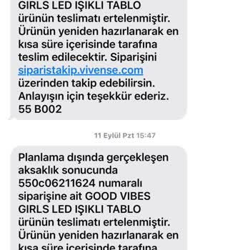 Vivense Siparişini Verdiğim Ürün Bana Ulaşmadı.