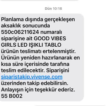 Vivense Siparişini Verdiğim Ürün Bana Ulaşmadı.